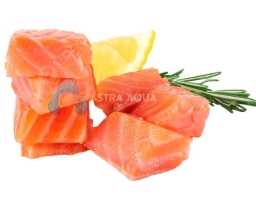 Cá hồi cắt khối vuông 