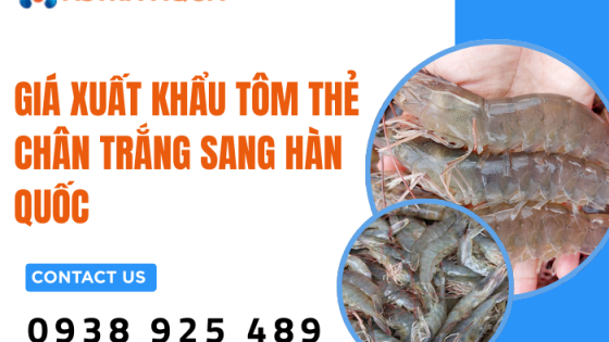Giá xuất khẩu tôm thẻ chân trắng sang Hàn Quốc