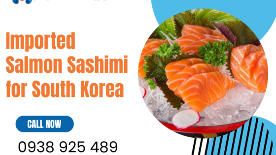Sashimi cá hồi nhập khẩu cho Hàn Quốc