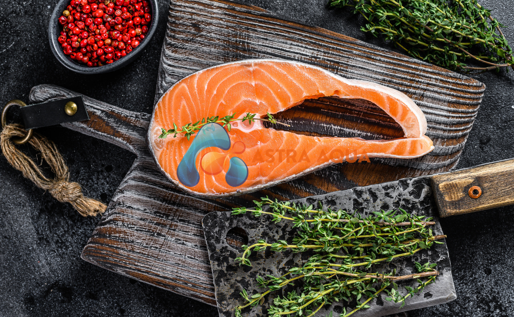 cá hồi cắt khoanh 