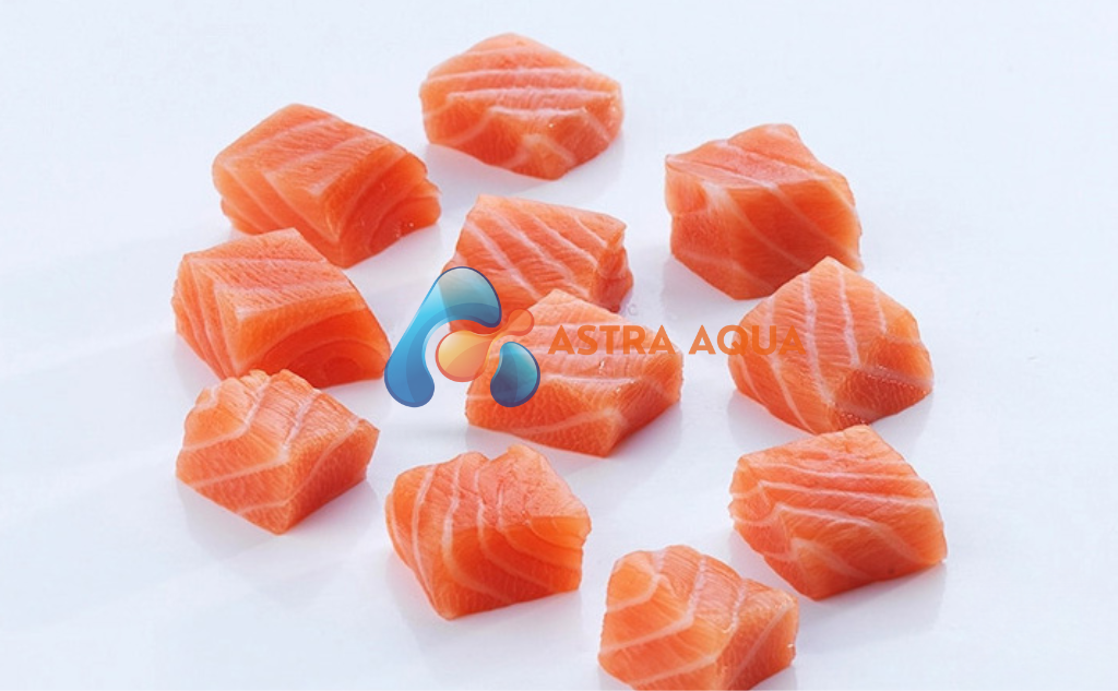 cá hồi cắt khối