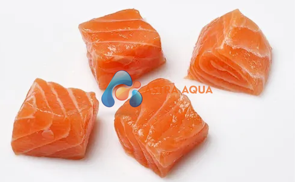 cá hồi cắt khối