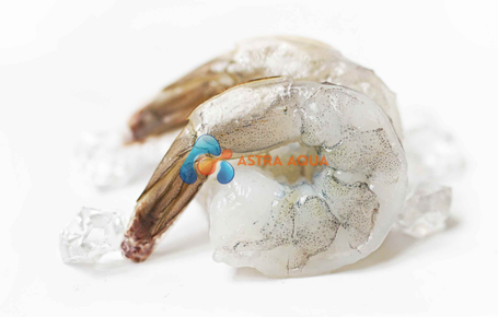 Tôm thẻ chân trắng lột vỏ và chế biến