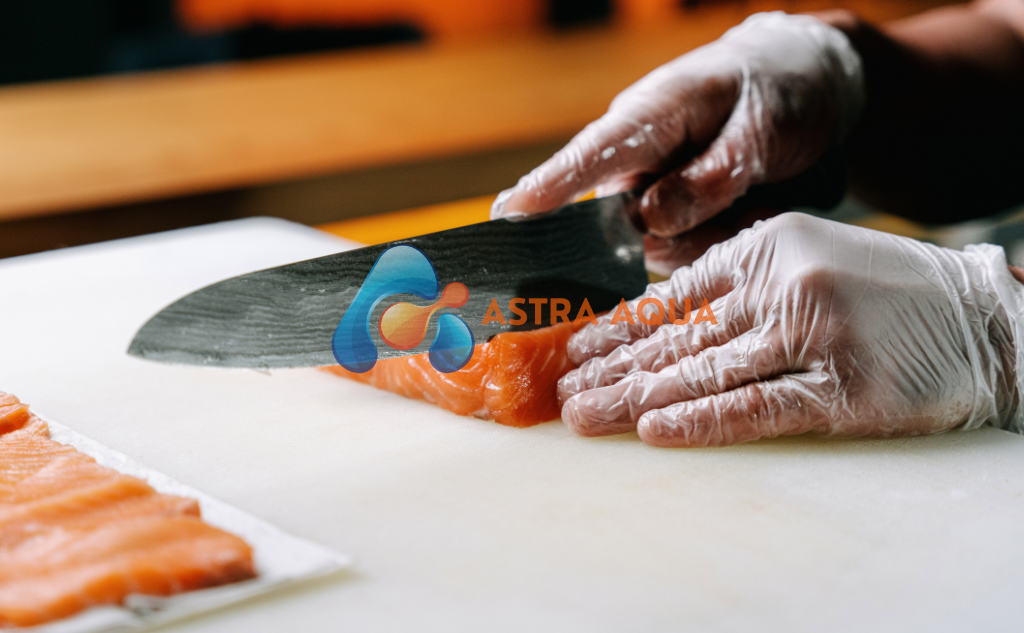 cá hồi cắt lát sashimi 