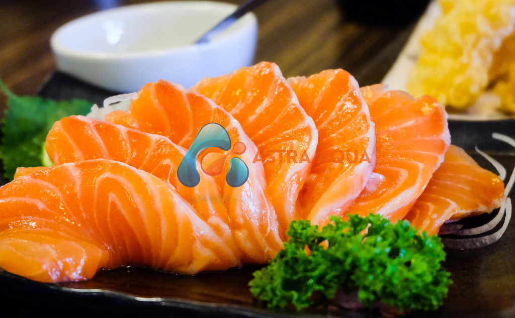 cá hồi cắt lát sashimi 