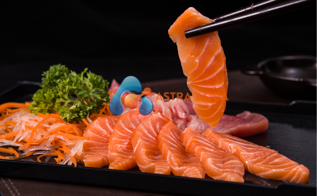 cá hồi cắt lát sashimi 