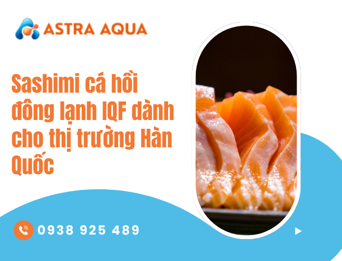 Sashimi cá hồi đông lạnh IQF dành cho thị trường Hàn Quốc
