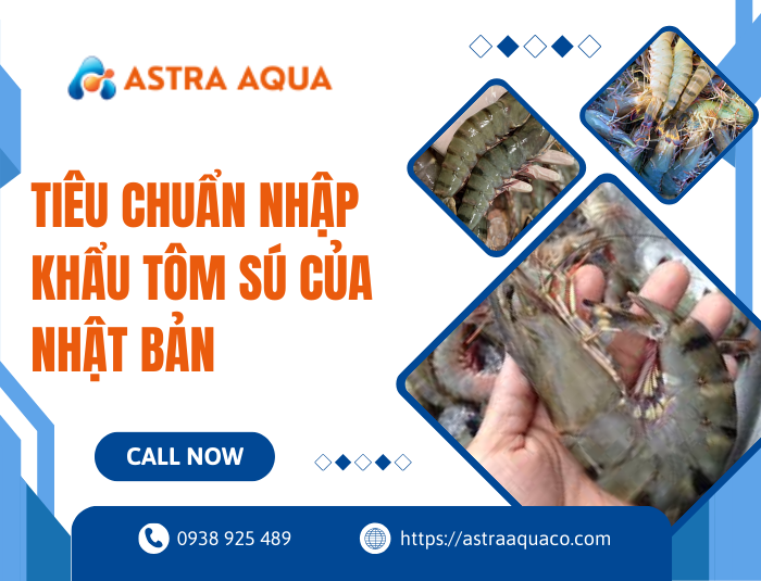 Tiêu chuẩn nhập khẩu tôm sú của Nhật Bản