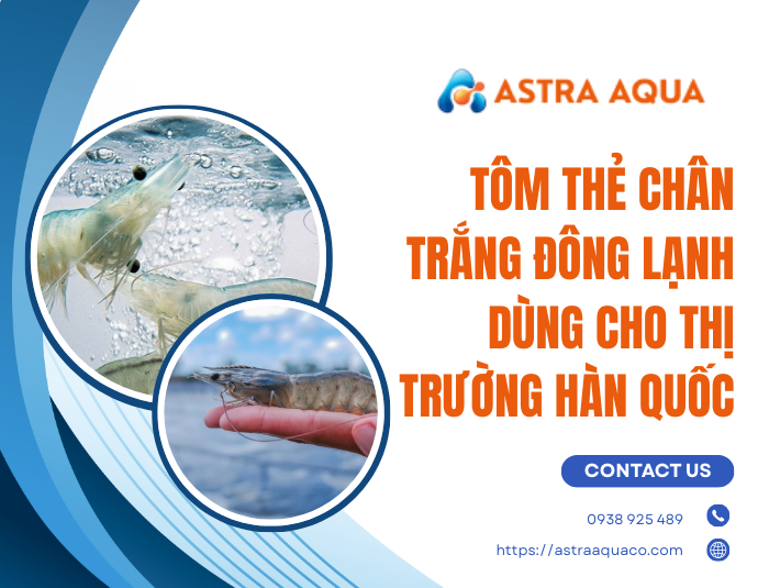 Tôm thẻ chân trắng đông lạnh dùng cho thị trường Hàn Quốc